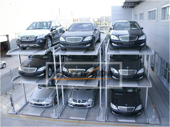 4 Post Multi Level Car Stacker Basement Parking System