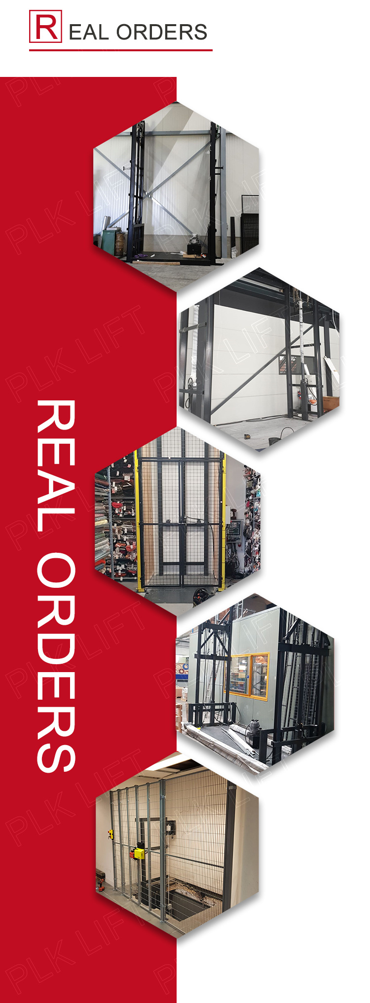 500kg 2000kg Hydraulic Electric Industrial Material Lift Freight Elevator