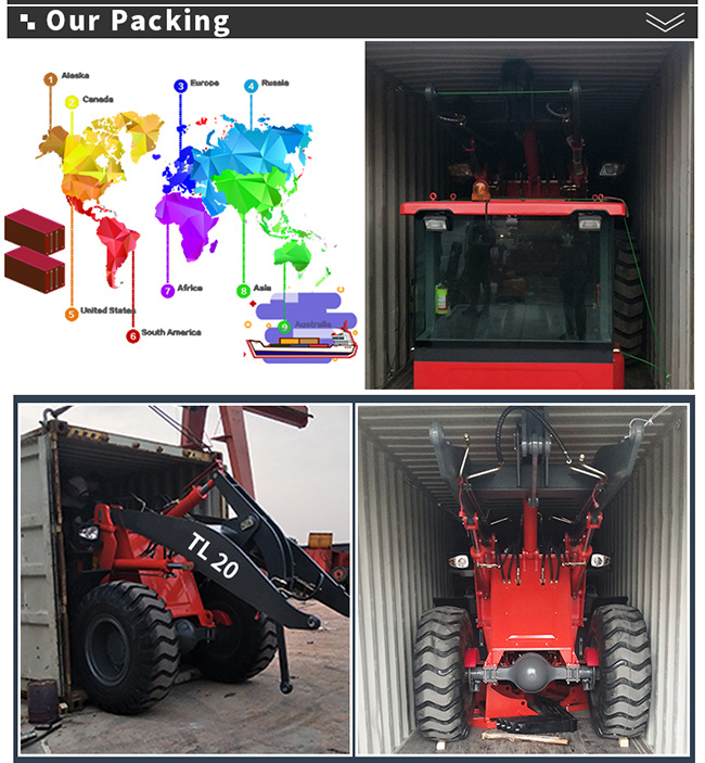 Shandong Awd Ce Mini Cargador Avant Mini Front End Hydraulic Pallet Loader with Grabber