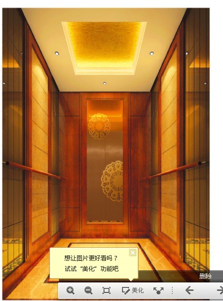 Used Residential Passenger Elevator Lift Rose Golden