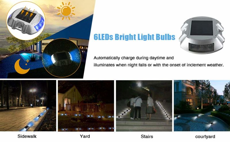 Flashing Waterproof Aluminium LED Solar Road Stud for Safety Equipment