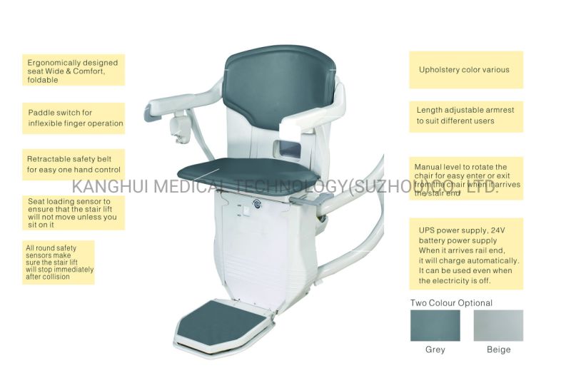 Customized Home Use DC Powered Passanger Stair Chair Lift
