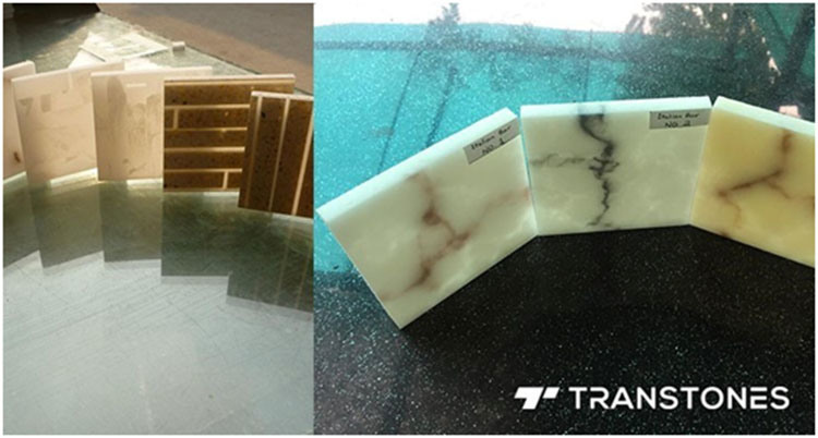 Translucent Artificial Resin Stone Slabs for Home Interior Ceilings Wall Panels