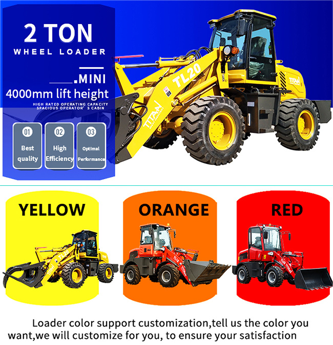 Shandong Awd Ce Mini Cargador Avant Mini Front End Hydraulic Pallet Loader with Grabber