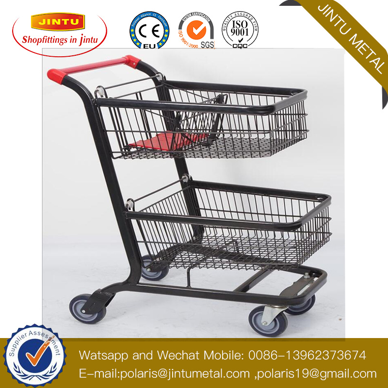 100L Supermarket Shopping Plastic Supermarket Shopping Trolley