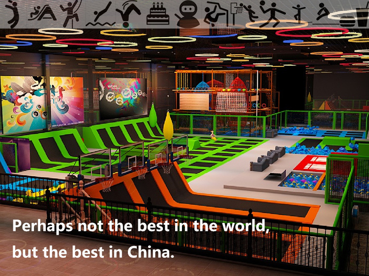 Customized Trampoline Park Kids Indoor Sports Equipment with Rest Area