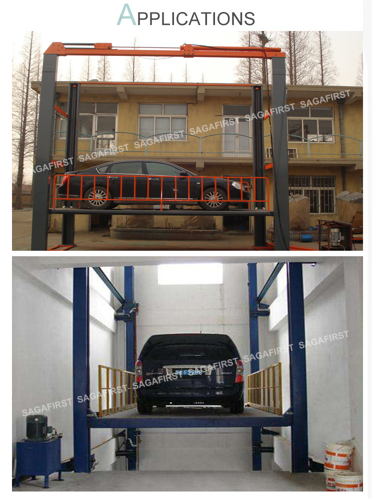 Movable 4 Post Column Lift Hydraulic Car Parking Lift