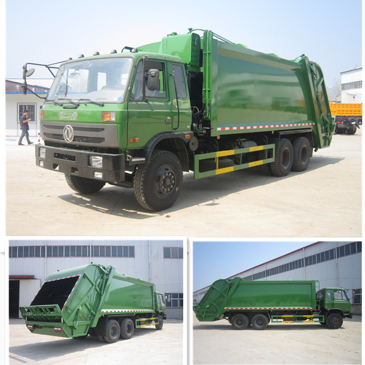 16 M3 Hydraulic Lifter Unload Garbage Truck with Rear Loader