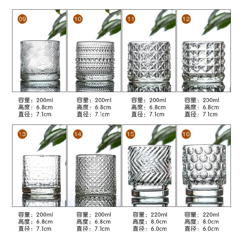 Luxury Glass Candle Holder Clear Candle Jar Transparent Glass Jars for Home Deco