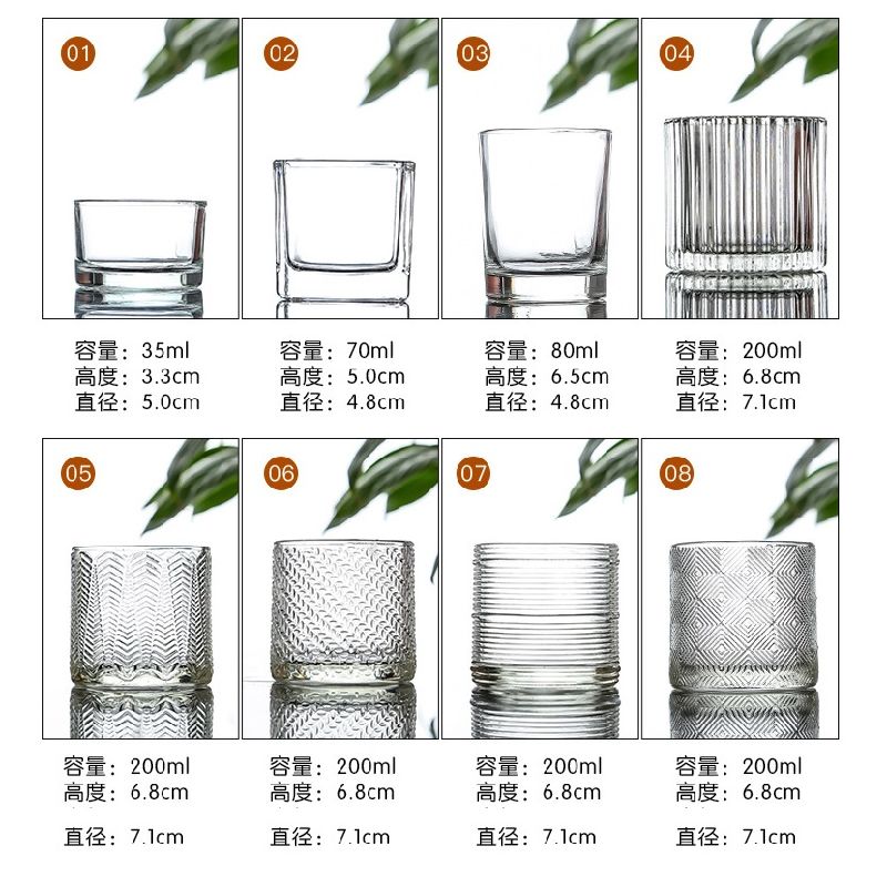 Luxury Glass Candle Holder Clear Candle Jar Transparent Glass Jars for Home Deco