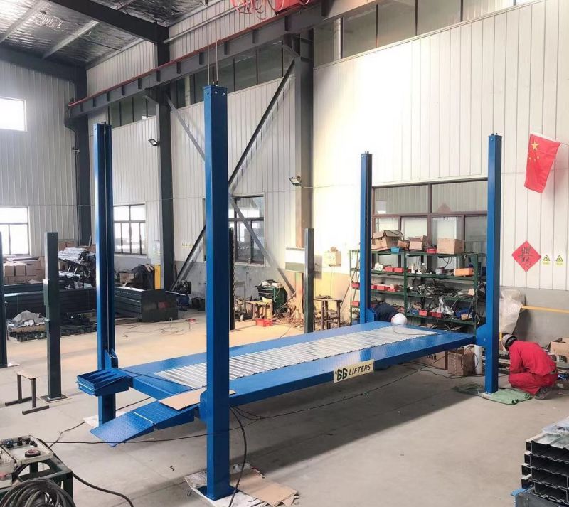 hydraulic 4 post car parking lift automotive parking stackers
