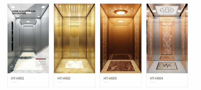 Customer Recommended Gold Mirror Big Space Low Noise Home Elevator FUJI