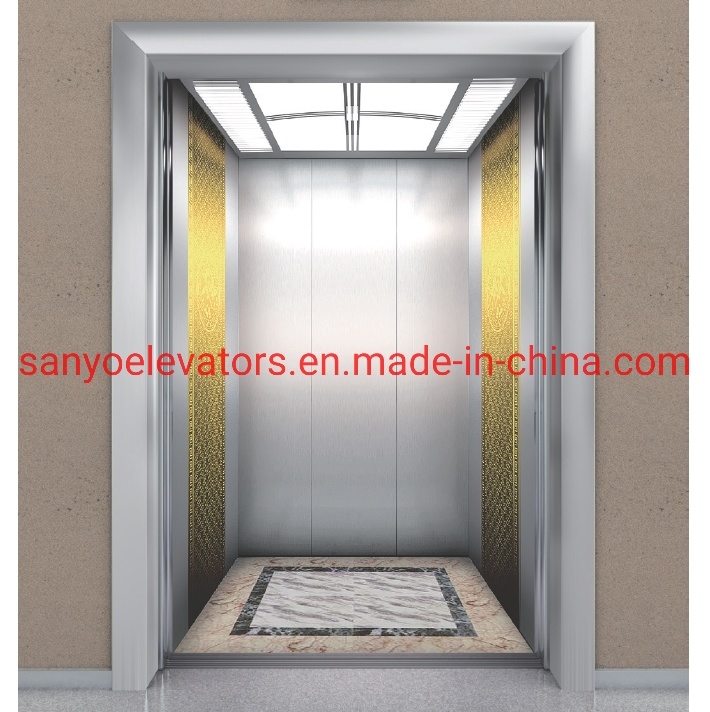 Sanyo Fuji 630kg Commercial Gearless Passenger Elevator Home Elevator