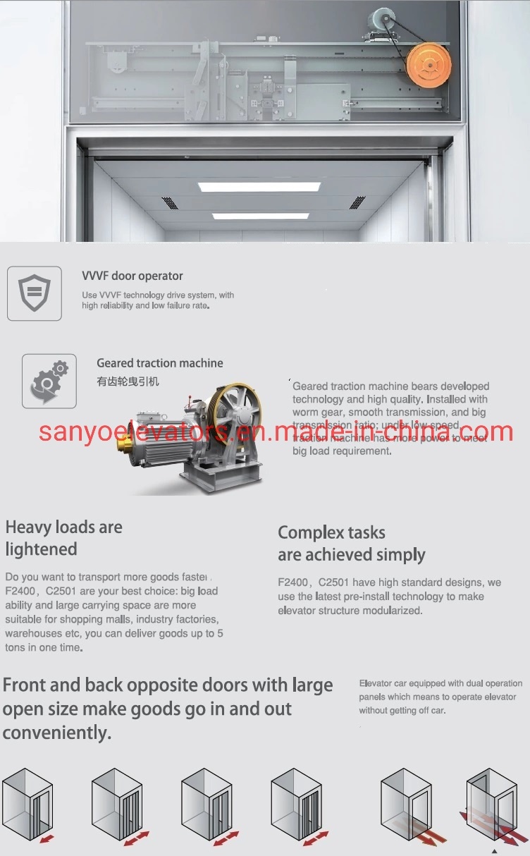 2021 Top selling elevator geared traction machine for passenger freight home elevator