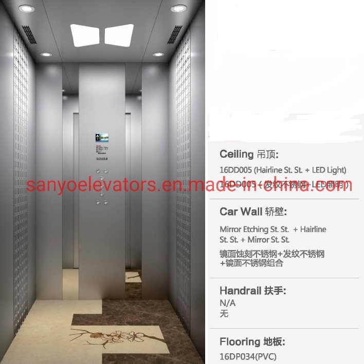 Home-use AC Passenger Home Elevators 800KG MRL Villa Residential Elevator Price
