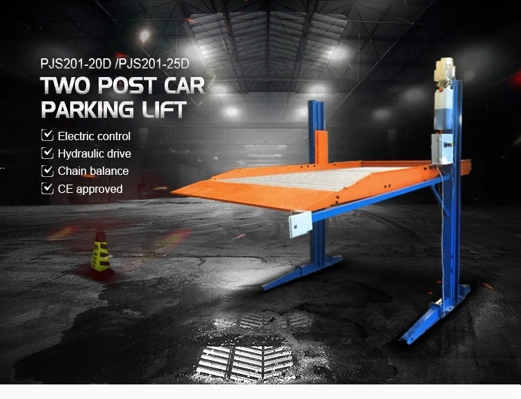 Ptj201 Two Post Parking Vehicle Car Lift for Home Garage