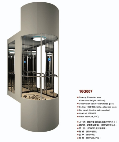 Syney Cheap Price Semi-Circular Glass Observation Elevator for Residential Buildings