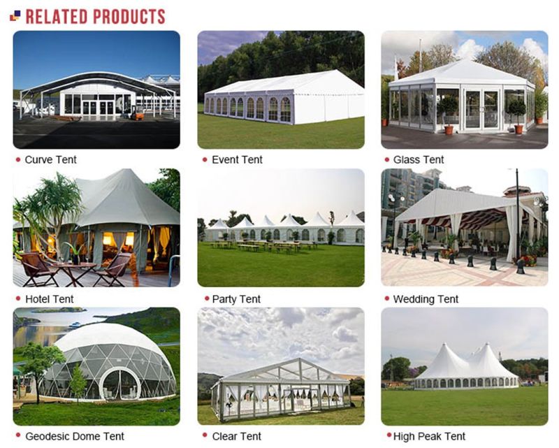 800 People Event Wedding Party Tent with Clear Glass Wall
