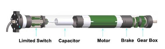 Smart Remote Roller Shutter Tubular Motor for Villa/Mansion/Office