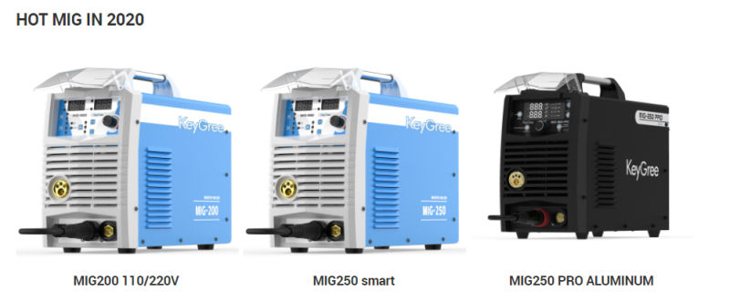 Keygree 5-in-1 Multi-Process Gas/Gasless MIG/Mag/MMA/Lift TIG Smart MIG-250 AMP CO2 Portable Inverter Welding Machine