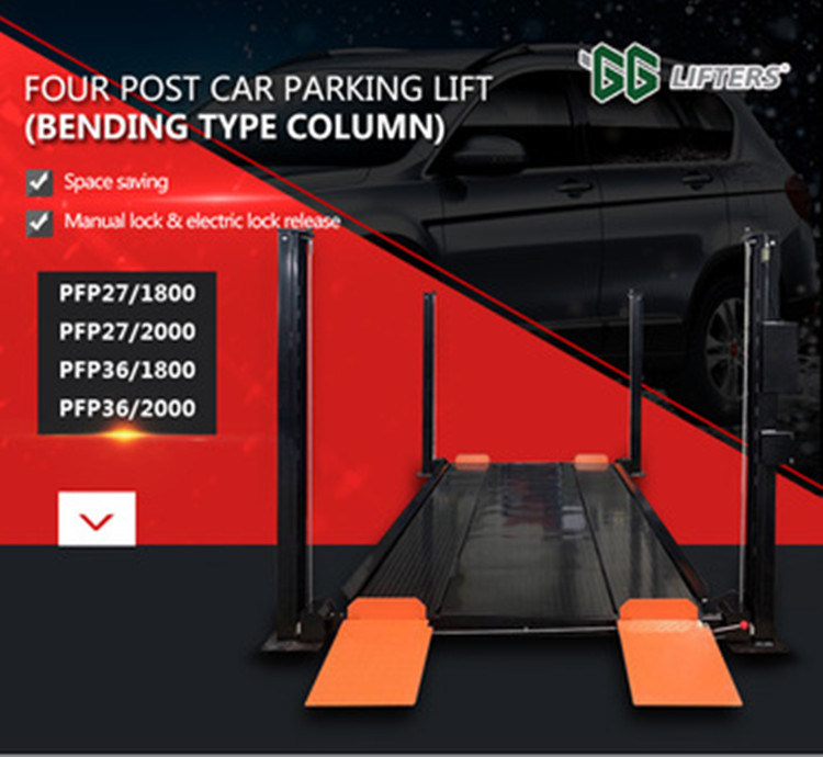 Four Post Double Storey Parking Lift for 2 Space/smart garage equipment
