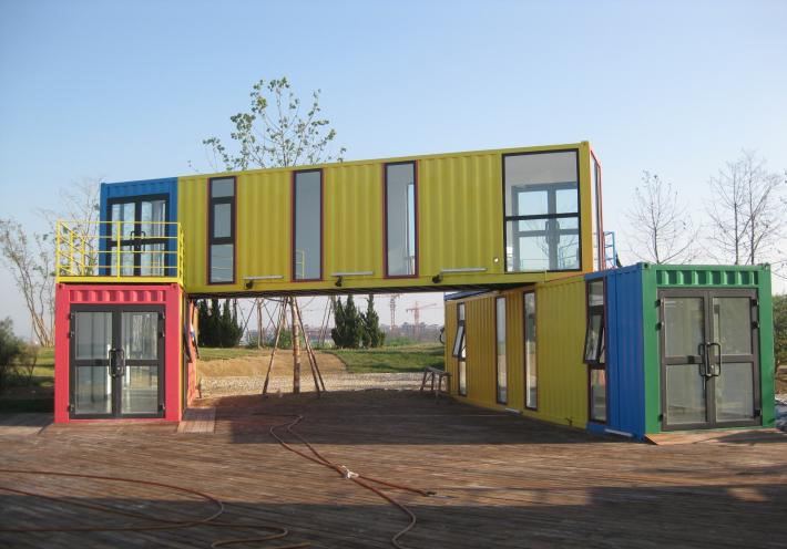 Converted Shipping Container Public Fitness Gym in Britain