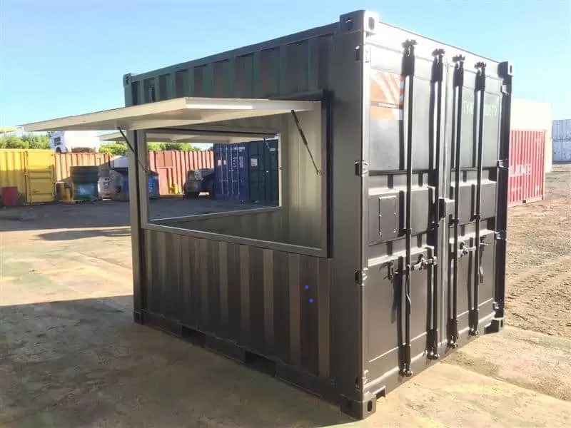 Modern Design Outdoor Public Blue Colored Shipping Container Restroom