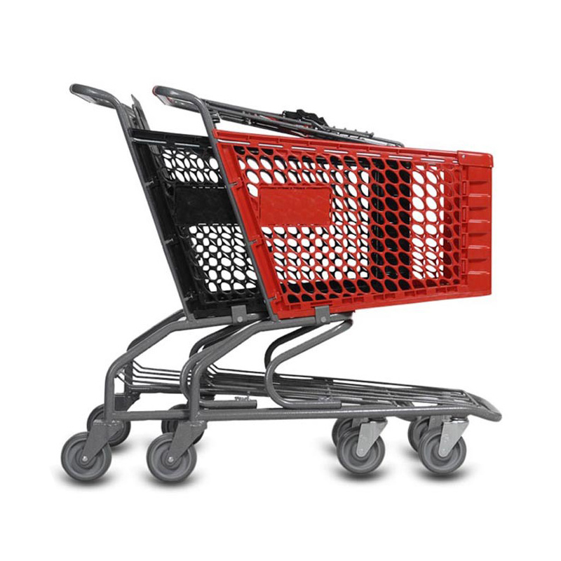 100L Supermarket Shopping Plastic Supermarket Shopping Trolley