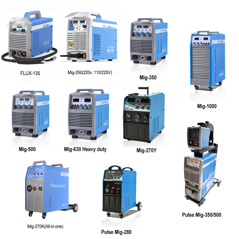 Keygree 5-in-1 Multi-Process Gas/Gasless MIG/Mag/MMA/Lift TIG Smart MIG-250 AMP CO2 Portable Inverter Welding Machine