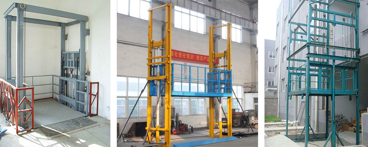 Heavy Duty Guide Rail Cargo Elevator for Container Warehouse