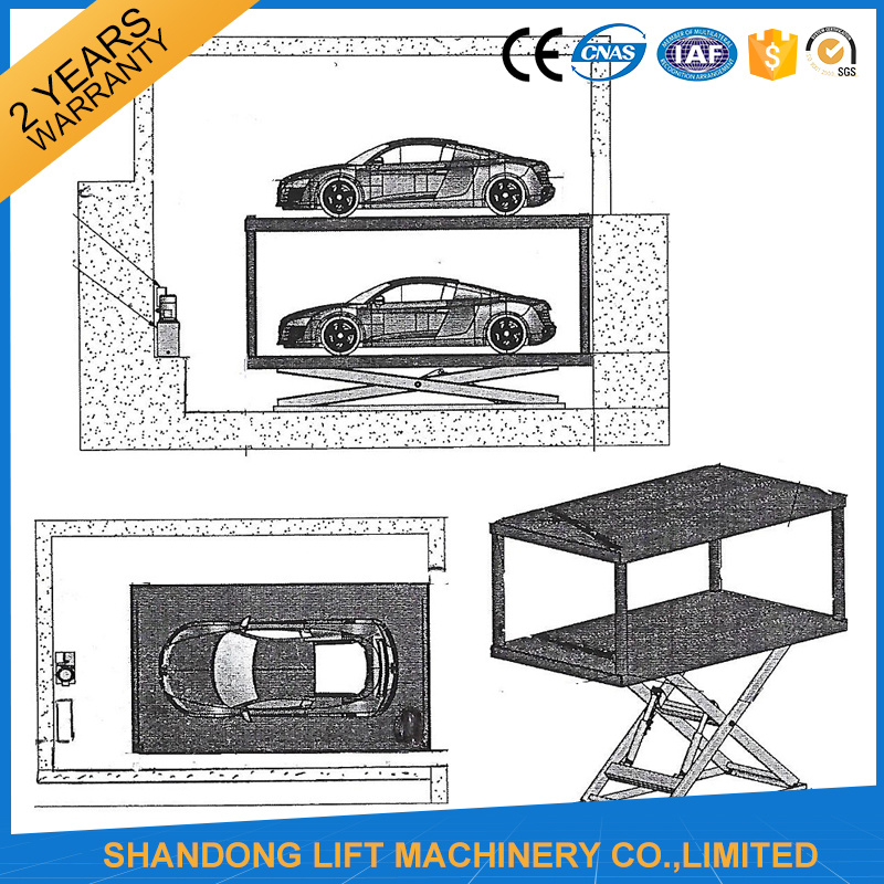 Simple Double Deck Car Parking System for Basement Car Parking with Ce