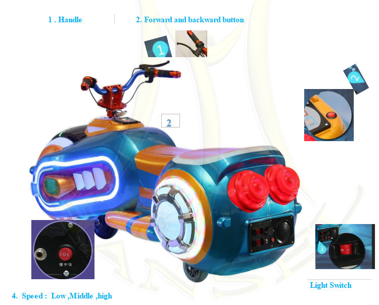 Hansel Indoor Mall Wlaking Electric Motorbike Ride for Children