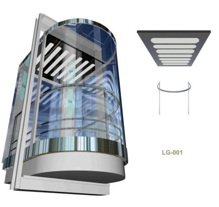High Quality Half Round Glass Panoramic Elevator for Commercial Building