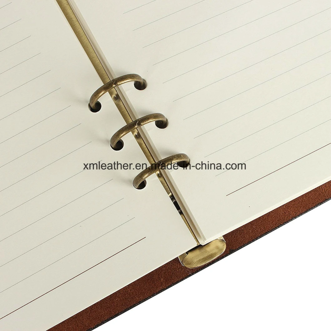 Refillable 6 Holes Ring Binder Notebook Faux Leather Notebook