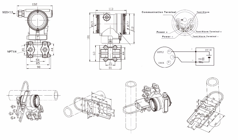 Monocrystalline Silicon Differential Pressure Transmitter/Level Transmitter/Temperature Transmitter