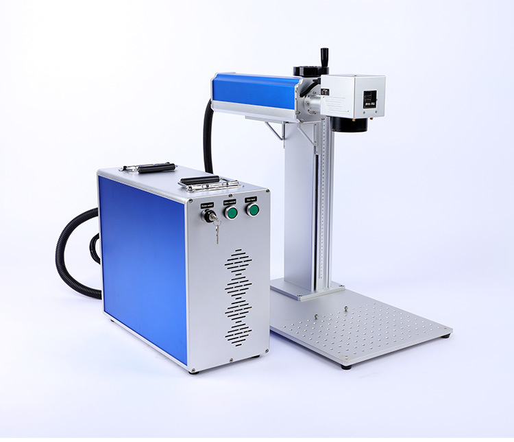 20W 30W 50W CNC Portable Laser Fiber Marking Machine, Wood Metal Logo Printing Laser Marker Fiber Laser Engraving Machine