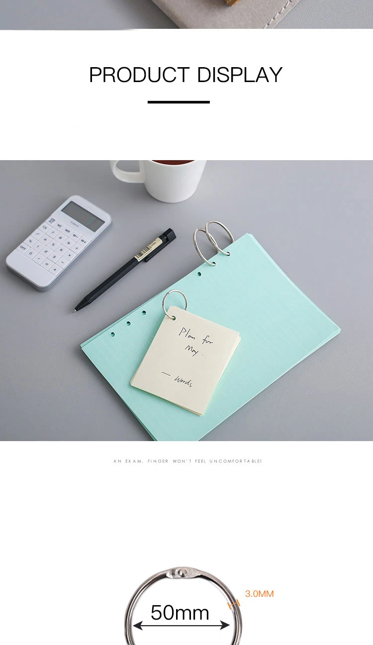 Book Ring Metal Loose Leaf Book Binder Hinge for Notebook Diary Photo Album DIY Planner