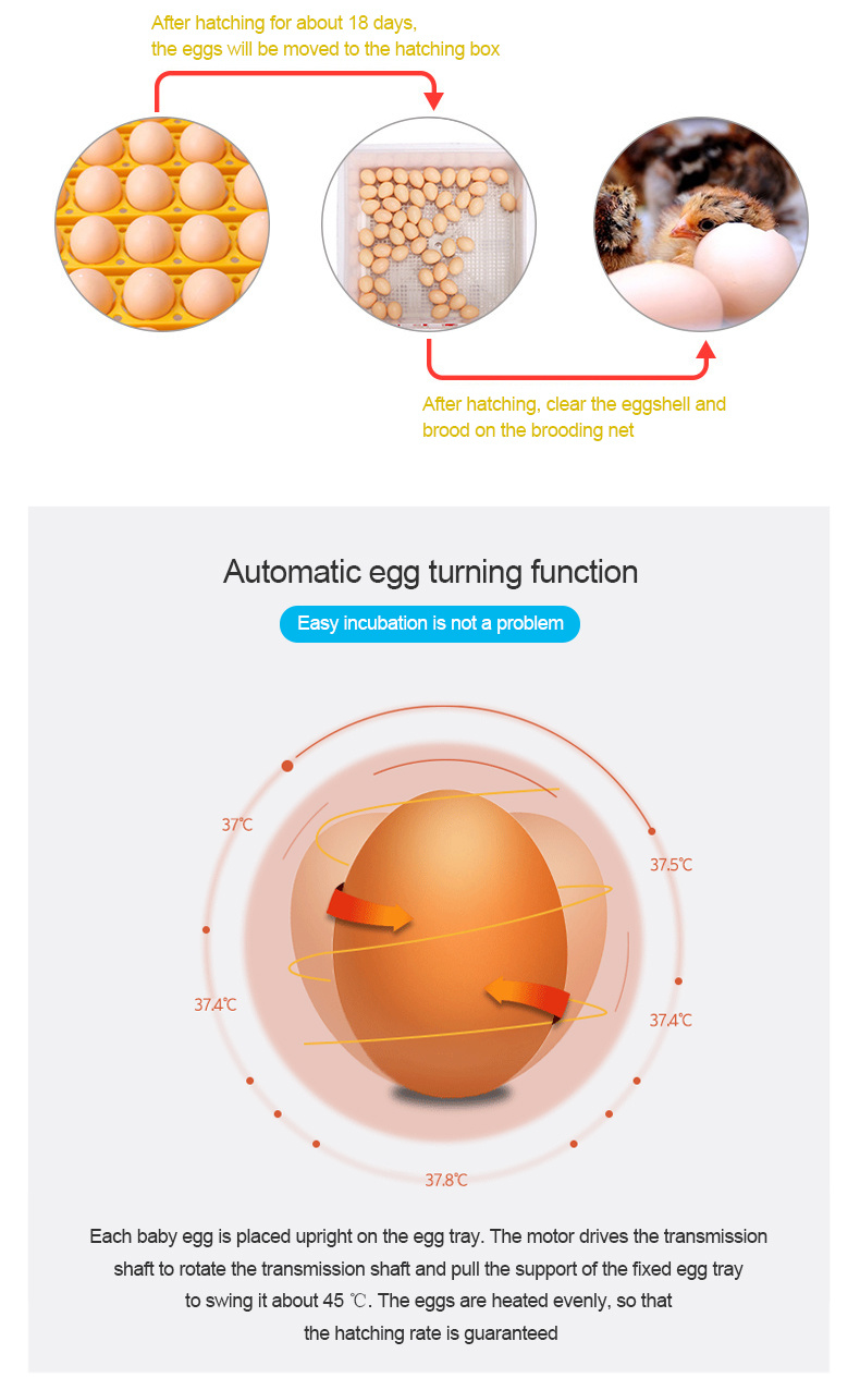 Capacity 112 Automatic Egg Incubator Mini Chicken Egg Incubator