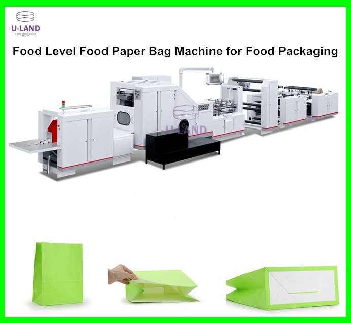 High Speed Fully Automatic Square Bottom Carry Shopping Kraft Paper Bag Making Machine for Food Paper Bag Kraft Paper Carry Bag Machines