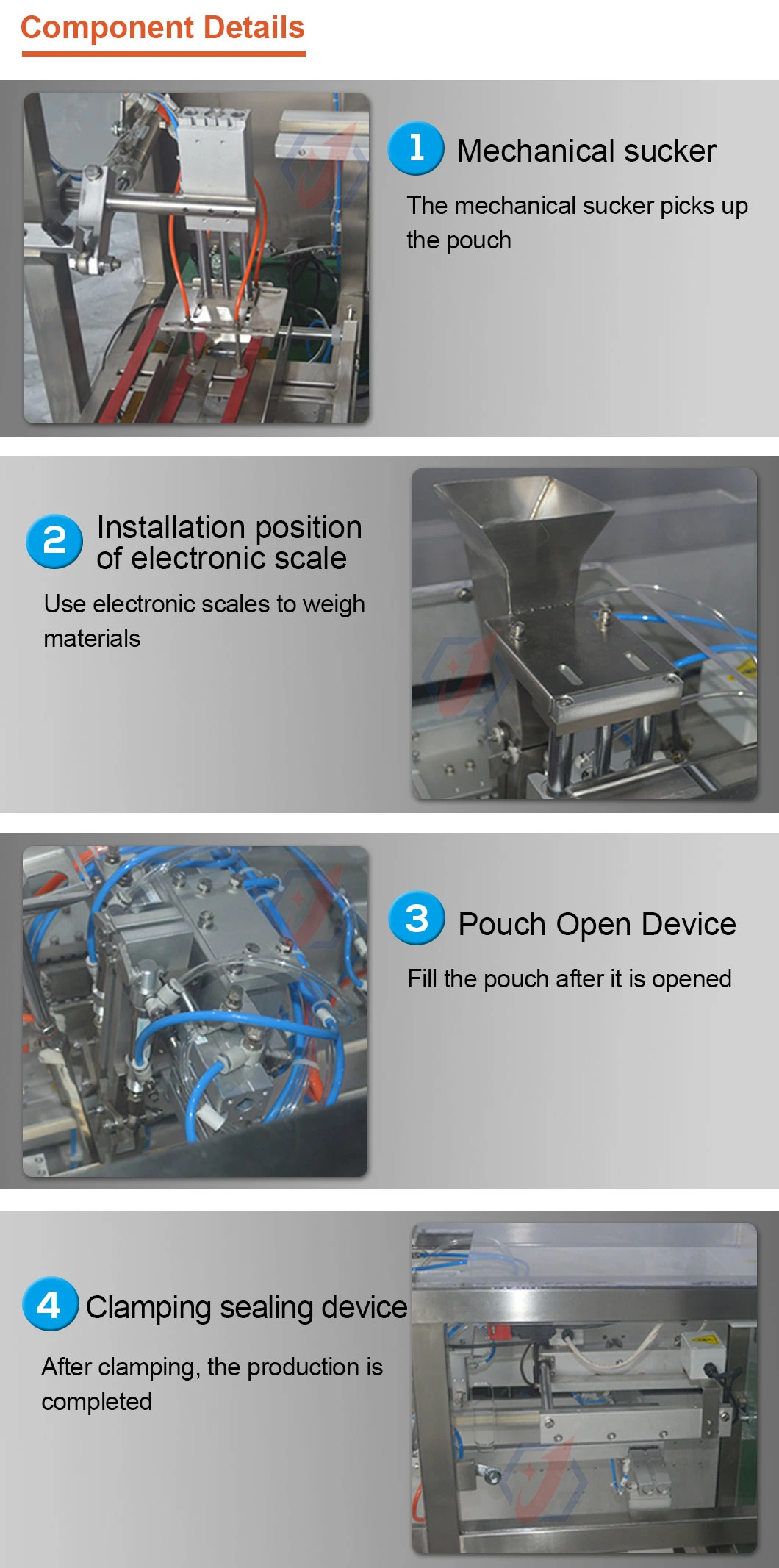 Automatic Fruit Powder Food Zip Doypack Pouch Stand up Pouch Packing Machine