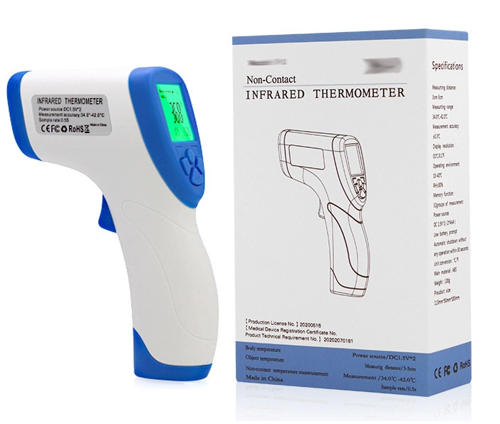 Infrared Thermometer for Humans Adults Kids Baby Touchless Non-Contact Fever Alarm Digital Forehead Temporal Temperature Device with LCD Display for Office Home