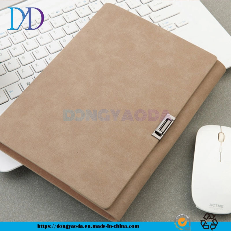 Custom Soft Leather Loose-Leaf Notebook A5, Printed Corporate Logo Book