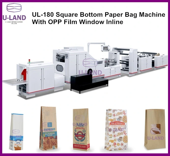 CE Kraft Paper Shopping Bag Machine Square Bottom Paper Bag Machine