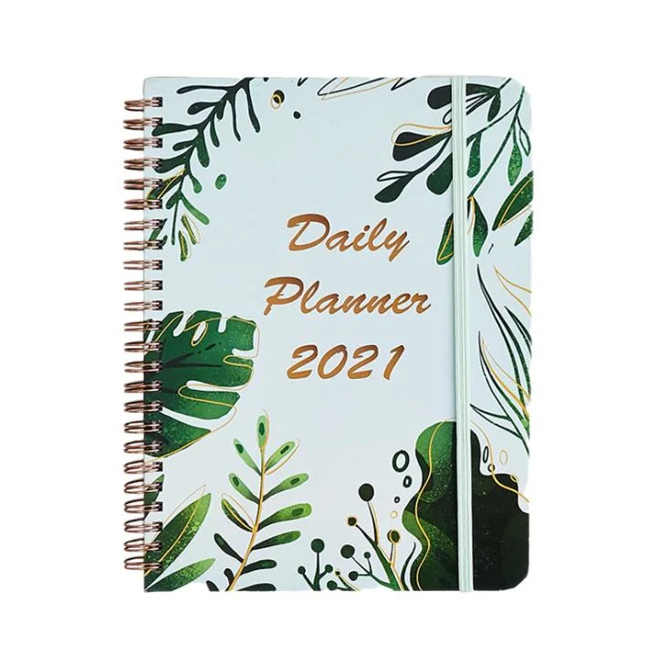 A5 Size Wire-Bound Refillable Soft Cover PU Leather Spiral Notebook