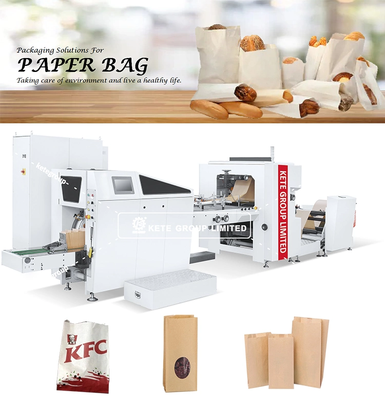 High Speed Machine Making Food Bag Paper Bread Bag Machine