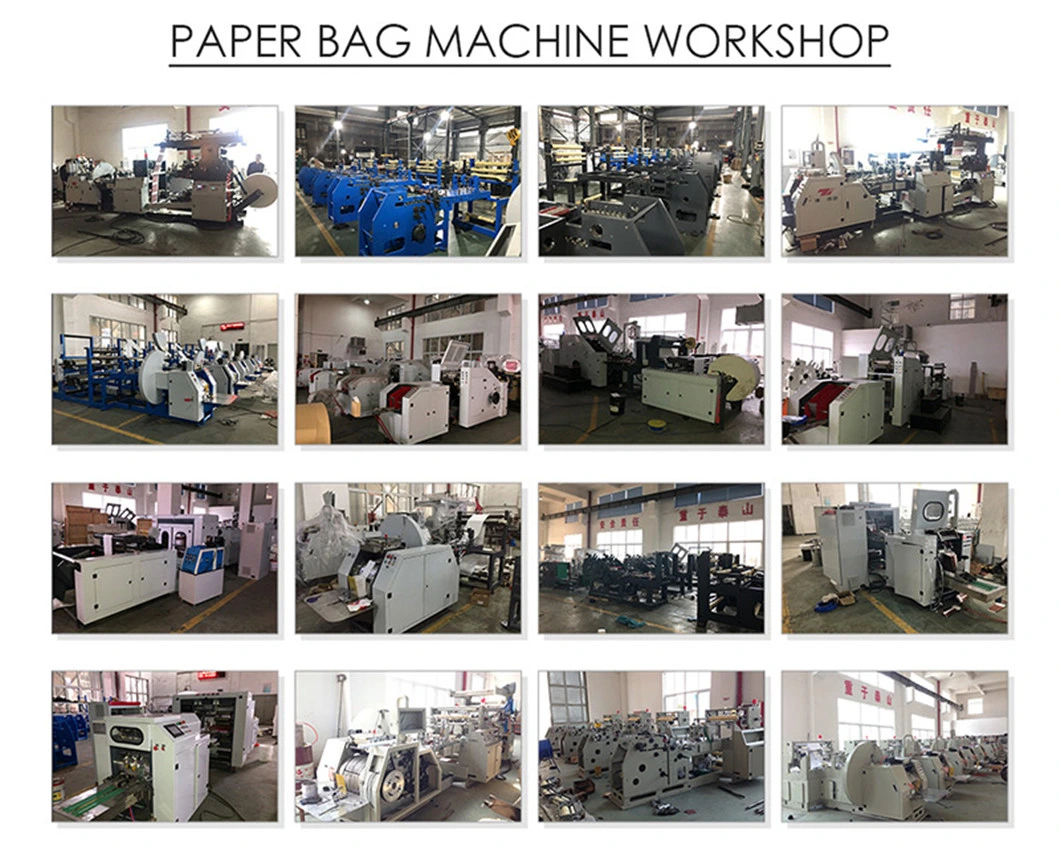 Automatic High Speed Square Bottom Kraft Paper Bag Making Machine with Printing Online for Packing Flour