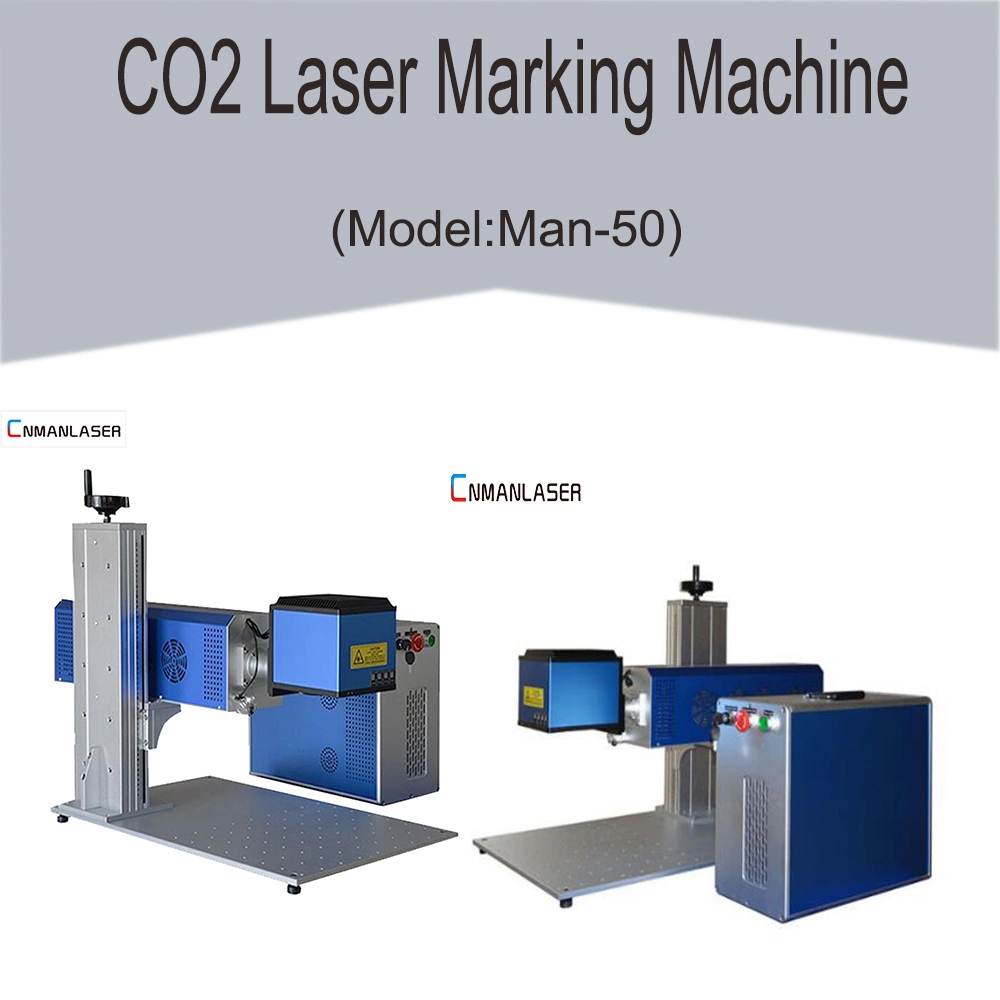 50W CO2 Laser Marking Machine for Plastic/Wood/Rubber/Leather Marking