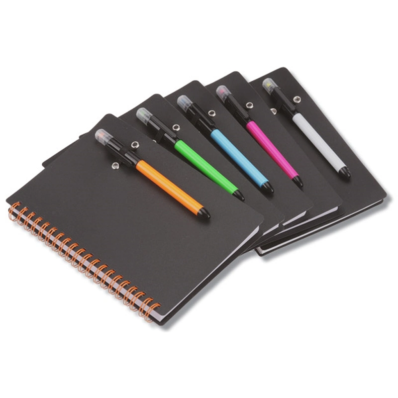 Custom Student PP Cover Spiral Notebook with Pen (PPN229)