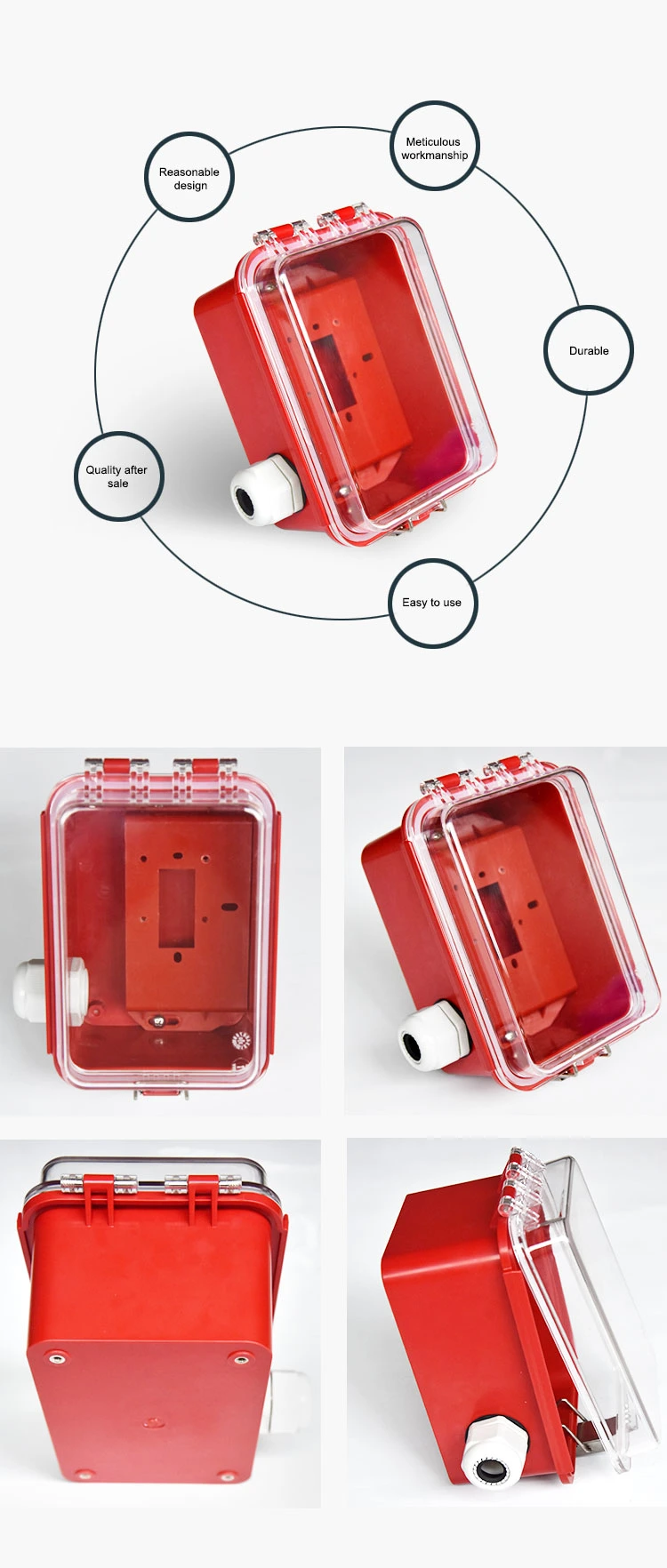 New Type Fire Alarm Waterproof Push Button