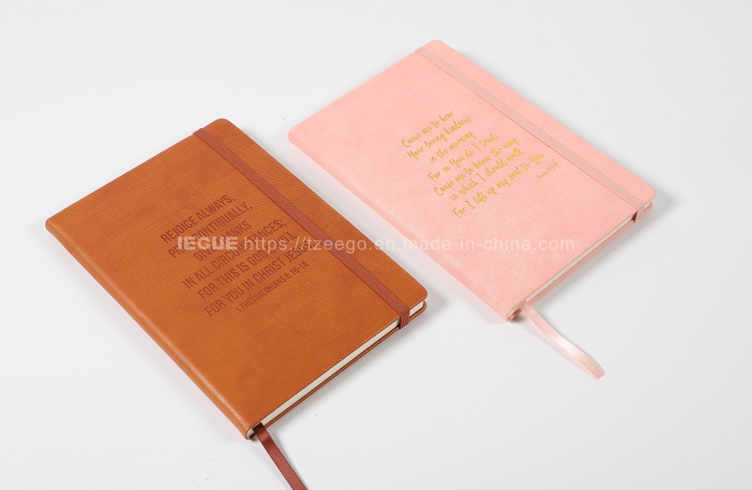Wholesale A5 Black PU Leather Notebook with Elastic